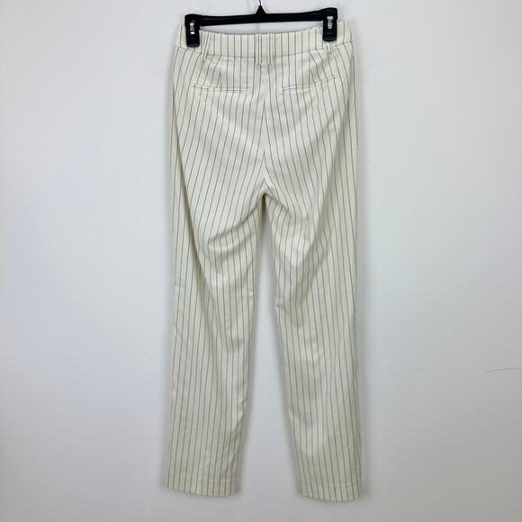 J.Crew Collection Portia Pant Ivory Pinstripe Italian Wool Classic US 00 NWT - Picture 11 of 15